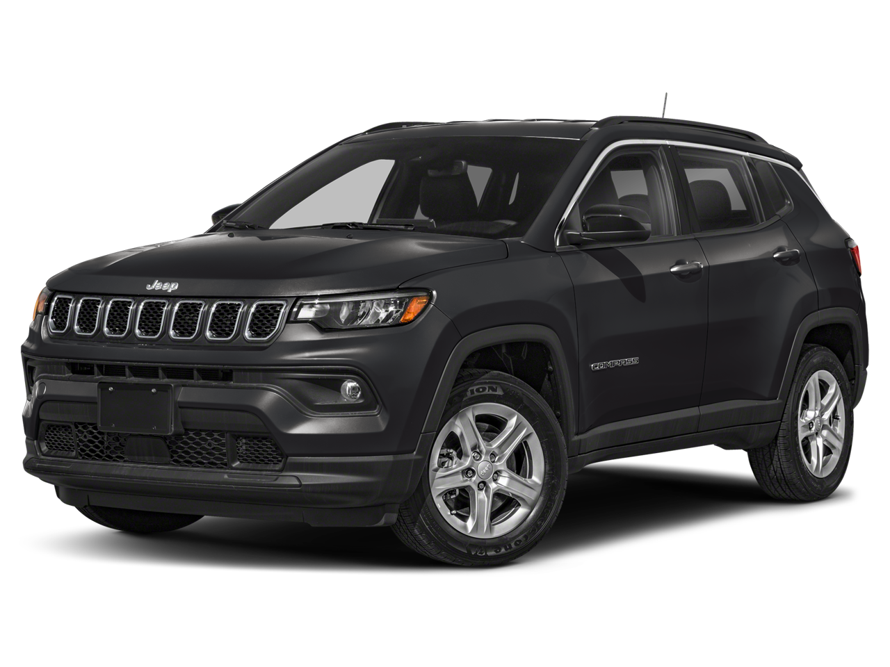 2024 Jeep Compass Limited 4x4 in Black — front three-quarter view