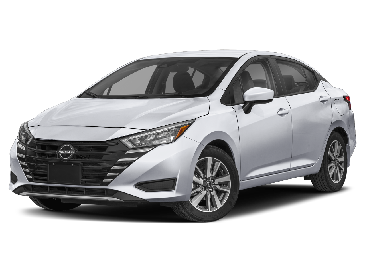 2025 Nissan Versa 1.6 SV in Silver — front three-quarter view