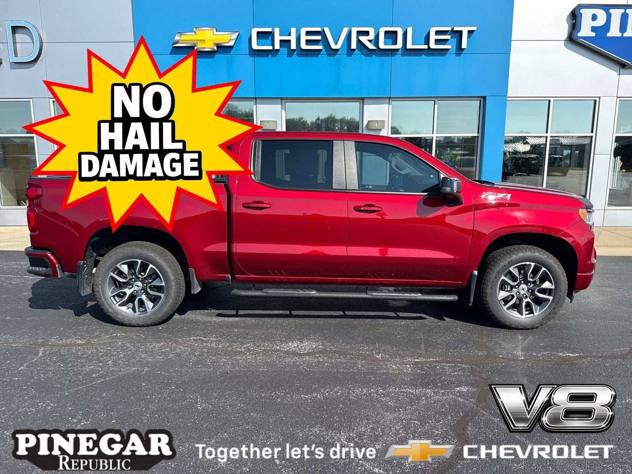 2024 Chevrolet Silverado 1500 RST in Radiant Red Tintcoat — front three-quarter view