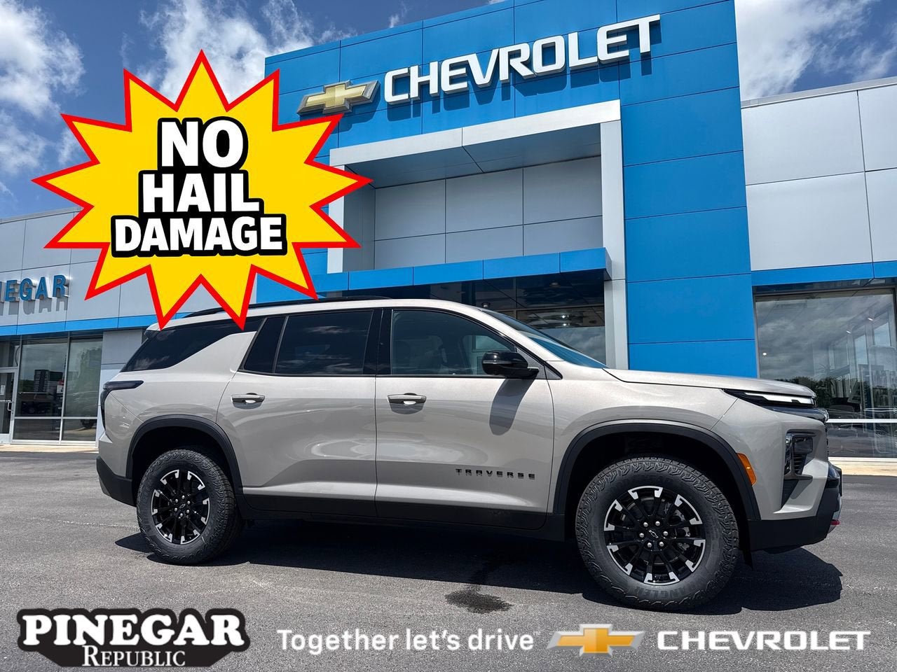 2026 Chevrolet Traverse Z71 in Sandstone Gray — front three-quarter view