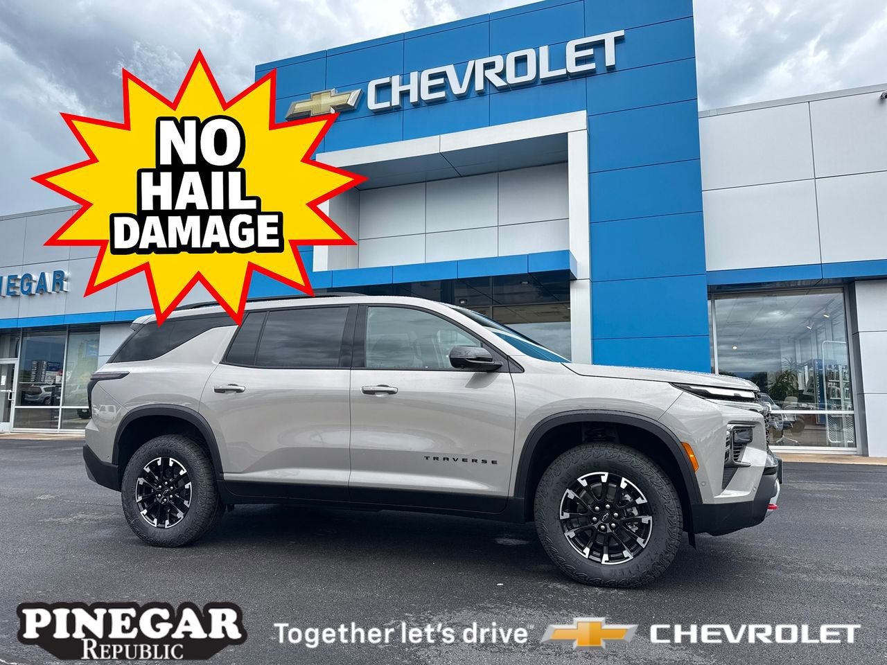2026 Chevrolet Traverse Z71 in Sandstone Gray — front three-quarter view