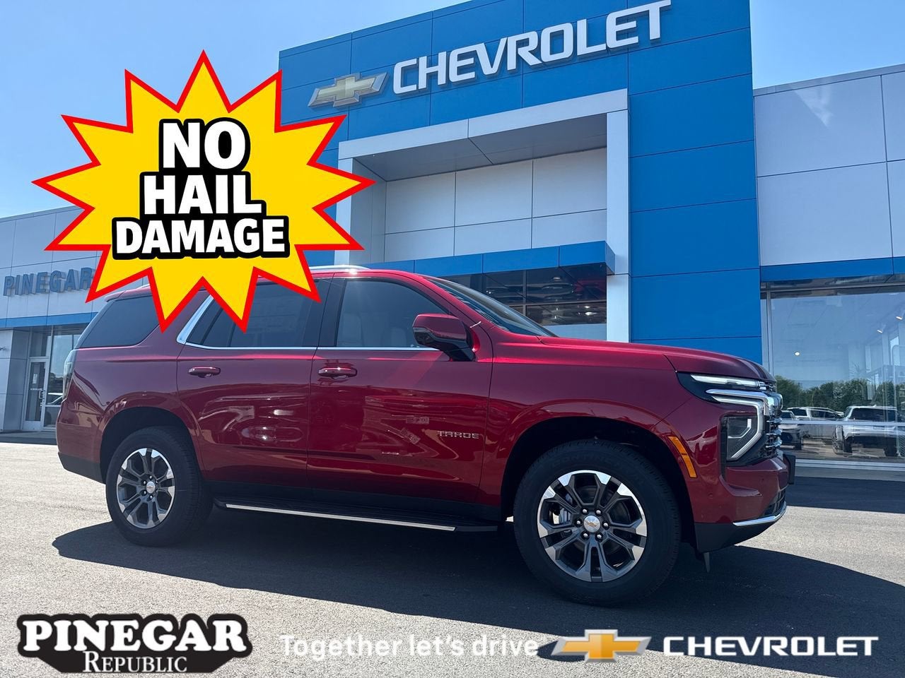 2026 Chevrolet Tahoe LT in Radiant Red Tintcoat — front three-quarter view