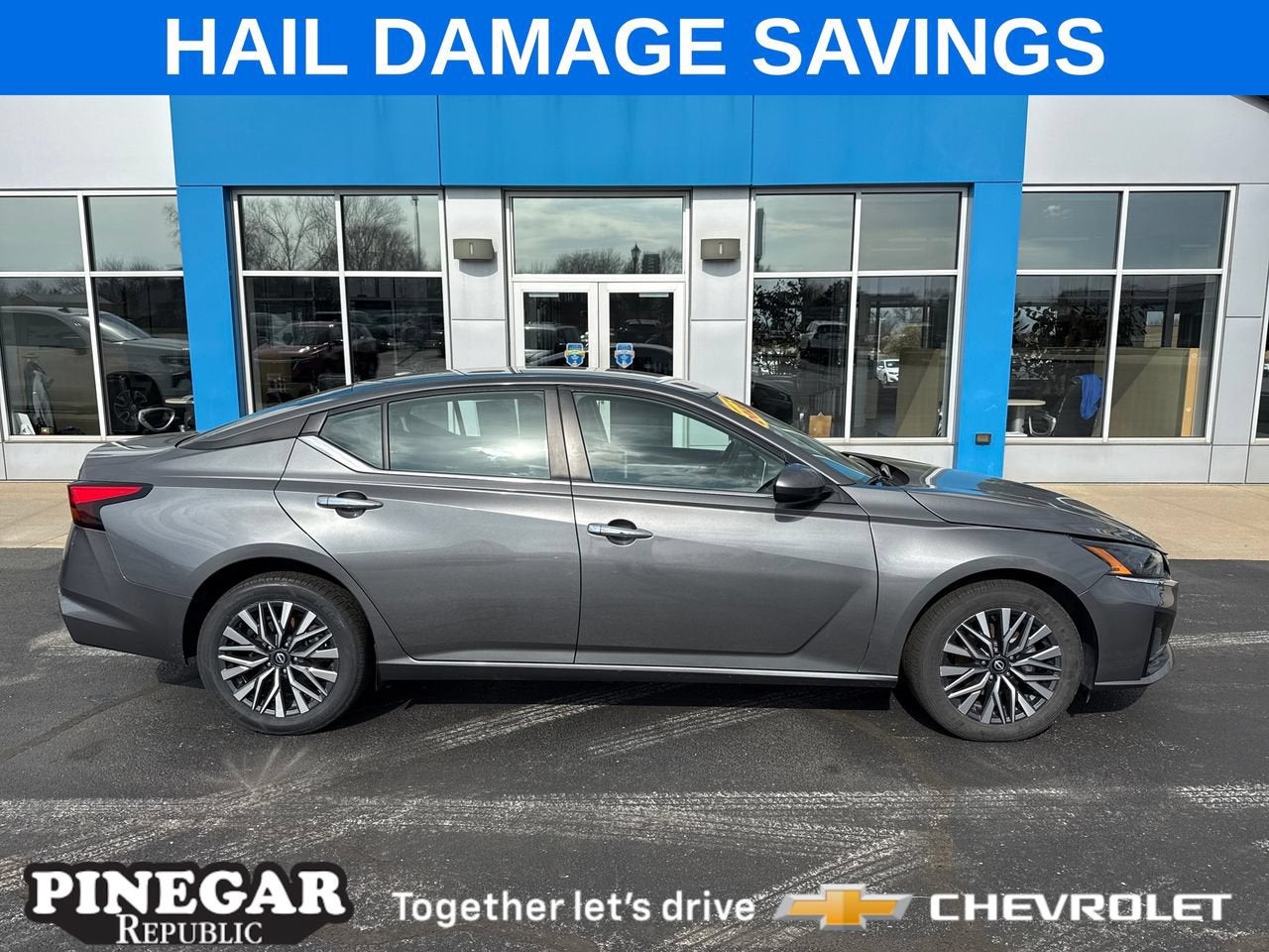 2023 Nissan Altima SV Intelligent AWD in Gray — front three-quarter view