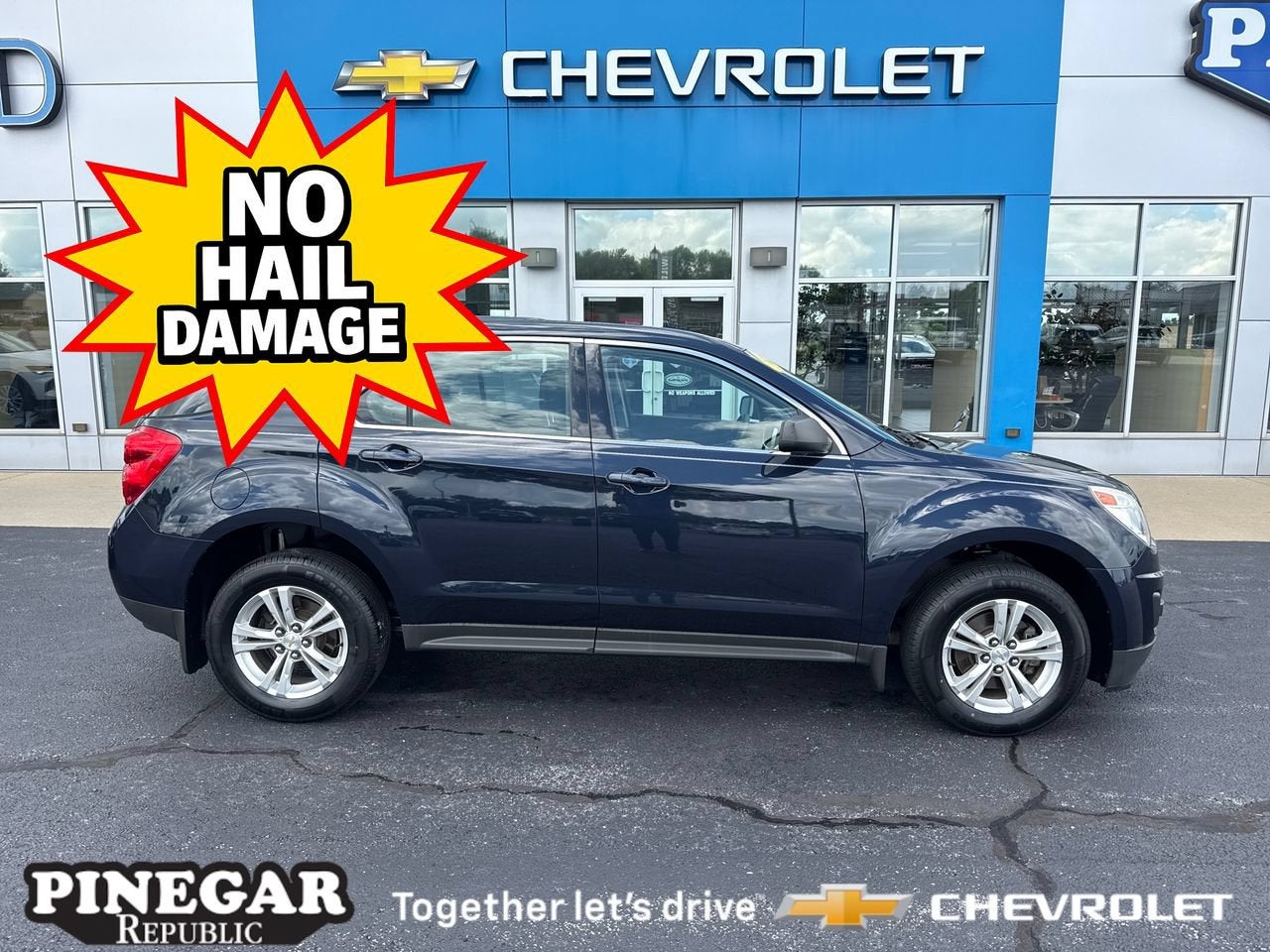2015 Chevrolet Equinox LS in Blue Velvet Metallic — front three-quarter view