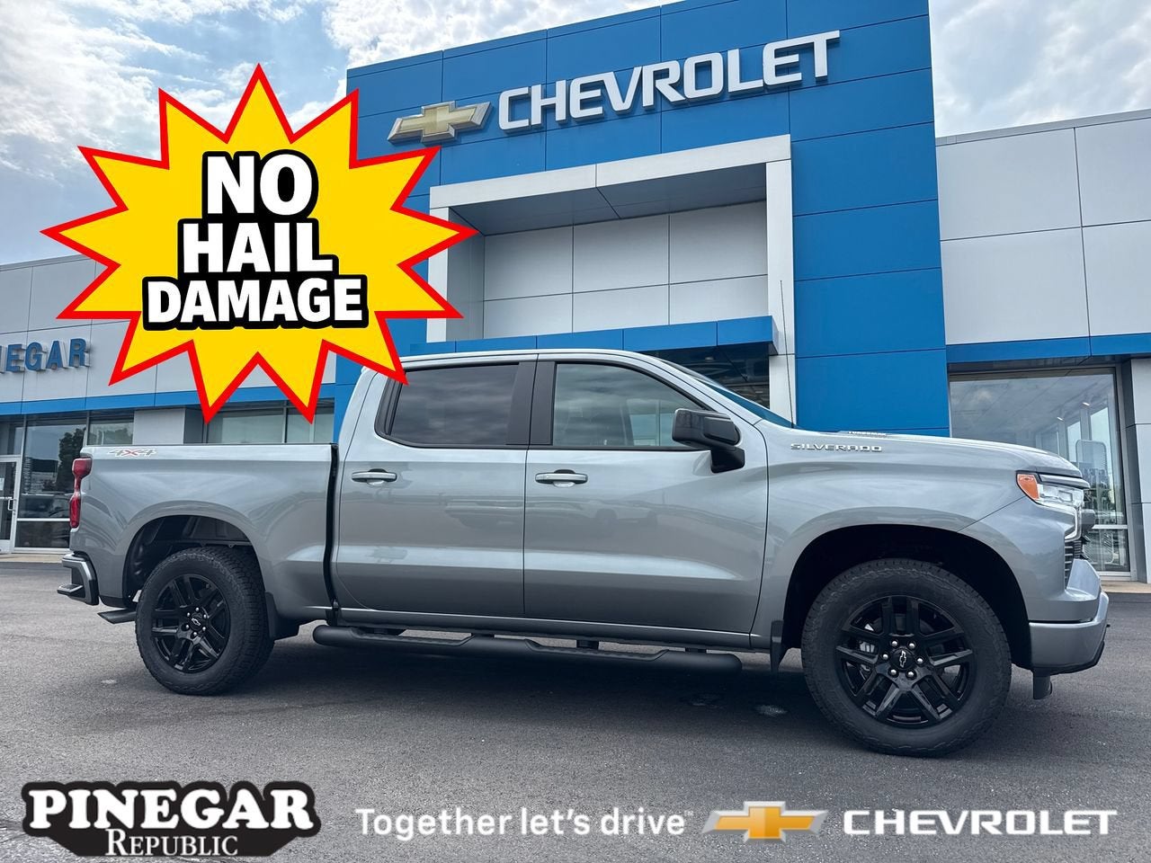 2026 Chevrolet Silverado 1500 RST in Sterling Gray Metallic — front three-quarter view