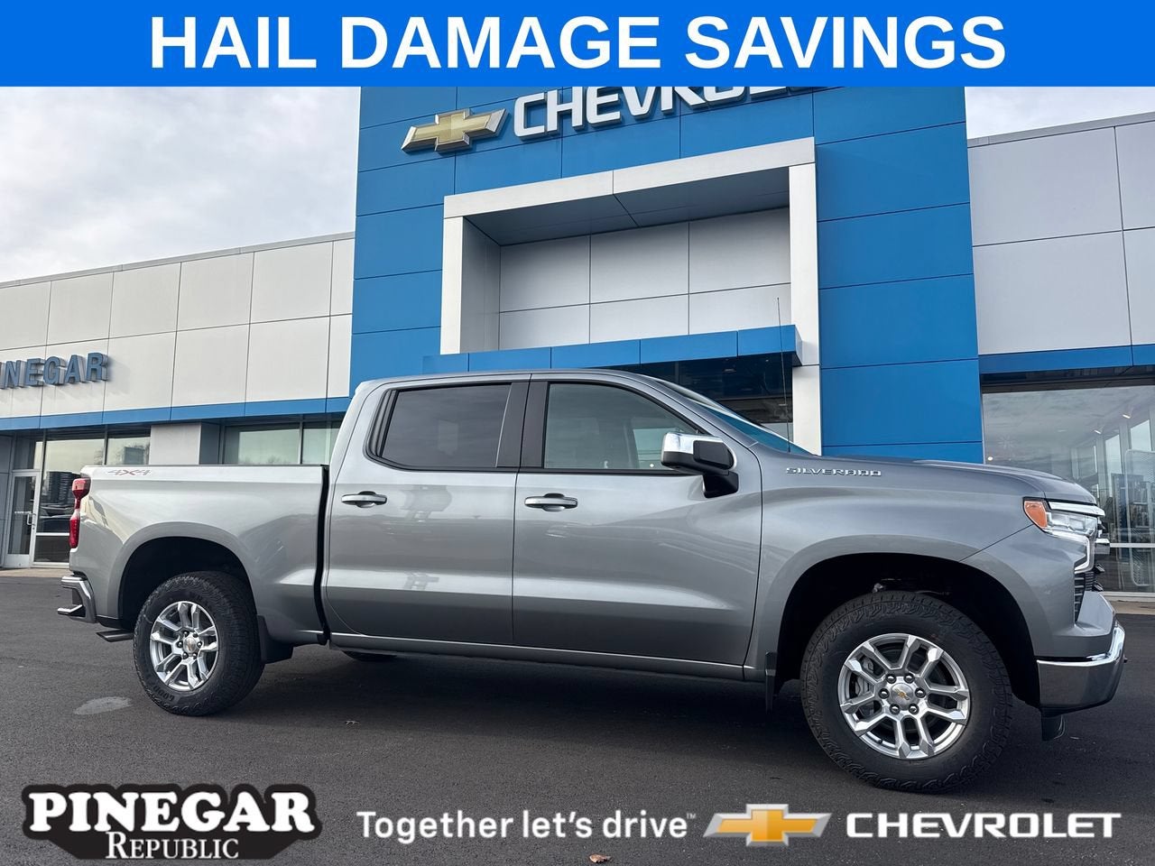 2026 Chevrolet Silverado 1500 LT in Sterling Gray Metallic — front three-quarter view