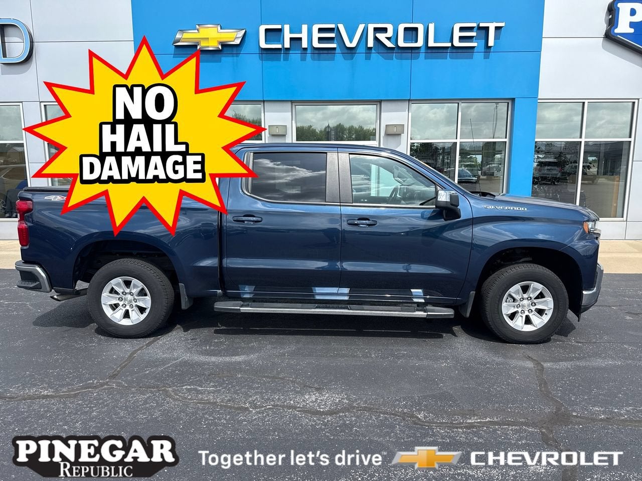 2020 Chevrolet Silverado 1500 LT in Northsky Blue Metallic — front three-quarter view