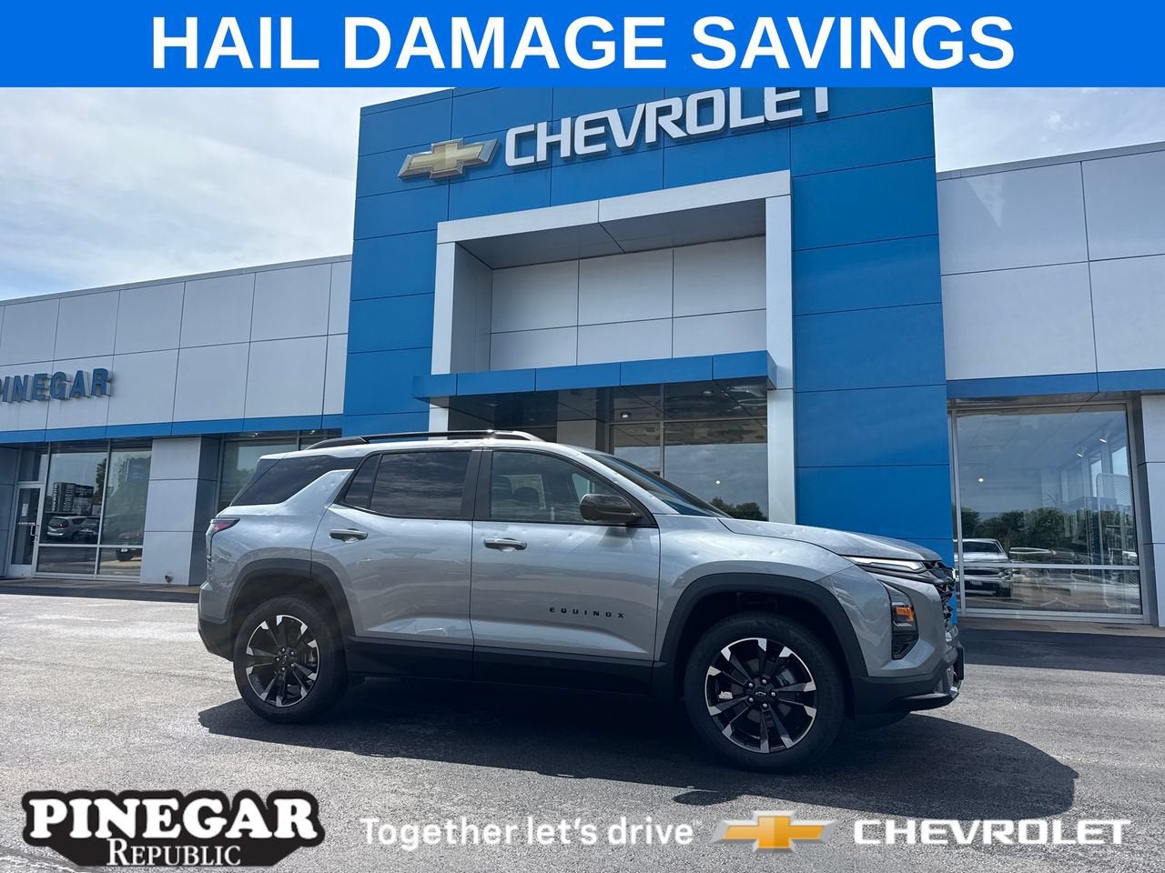 2026 Chevrolet Equinox RS in Sterling Gray Metallic — front three-quarter view