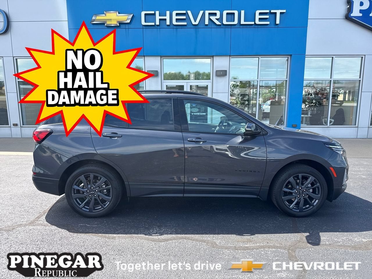 2023 Chevrolet Equinox RS in Iron Gray Metallic — front three-quarter view