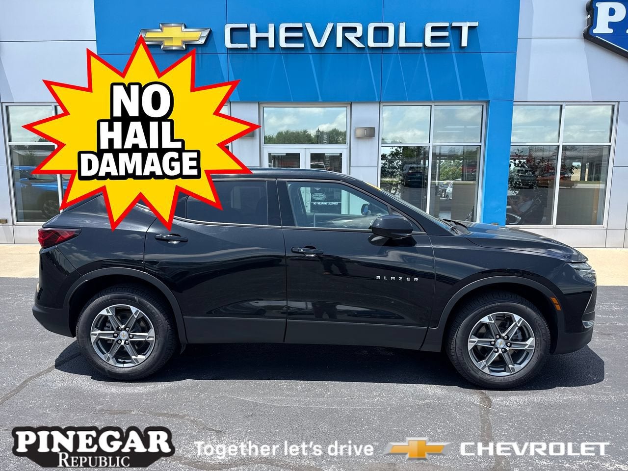 2023 Chevrolet Blazer 2LT in Black — front three-quarter view