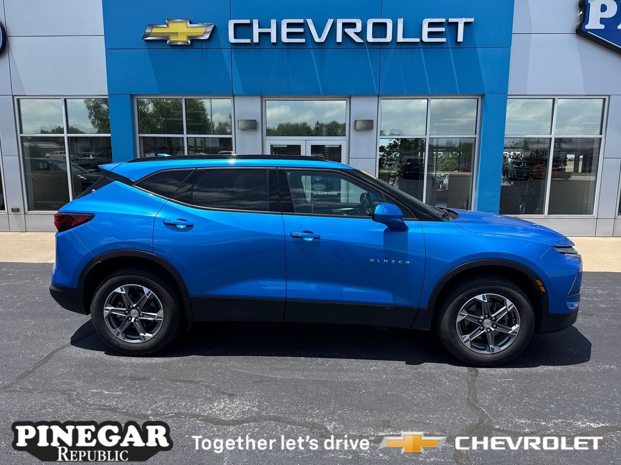2024 Chevrolet Blazer 2LT in Riptide Blue Metallic — front three-quarter view