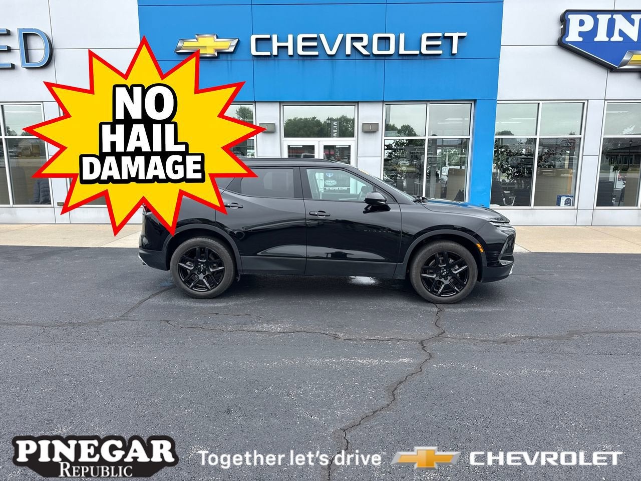2024 Chevrolet Blazer 2LT in Black — front three-quarter view