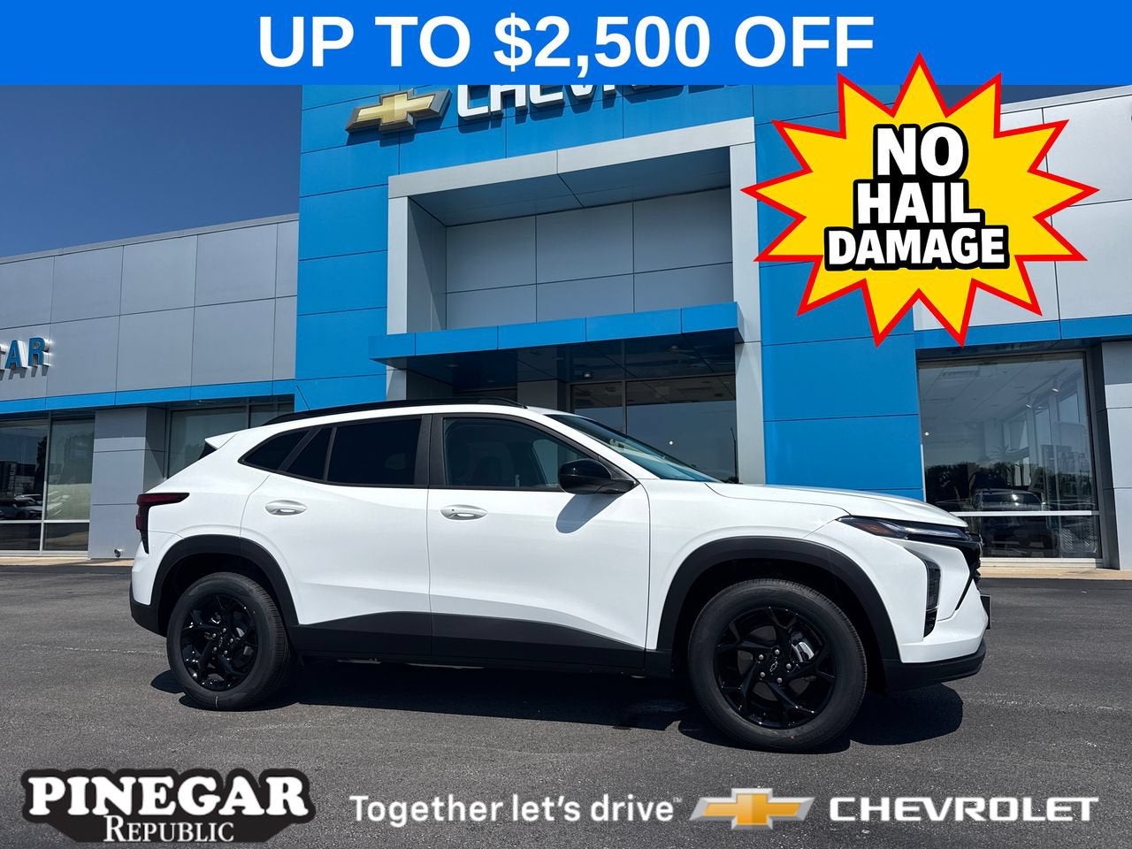 2026 Chevrolet Trax LT in Summit White — front three-quarter view