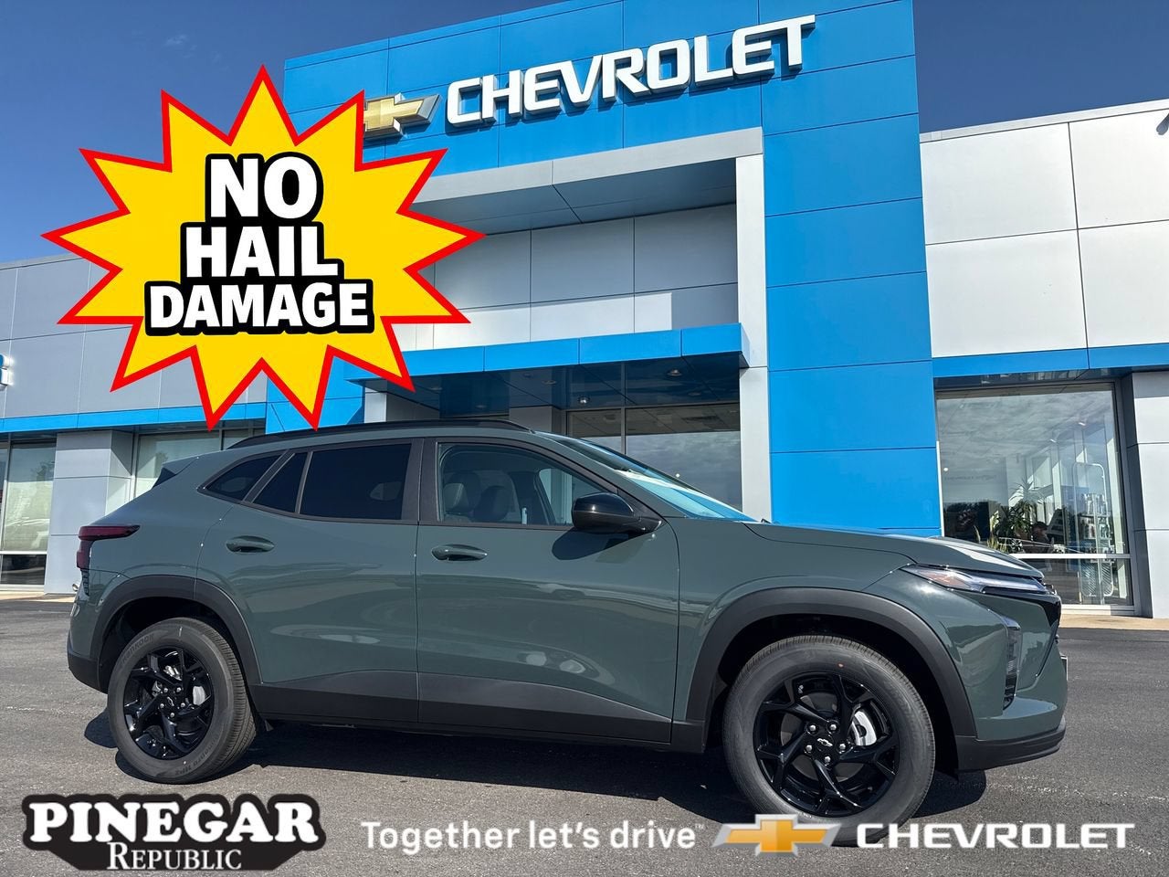 2026 Chevrolet Trax LT in Cypress Gray — front three-quarter view