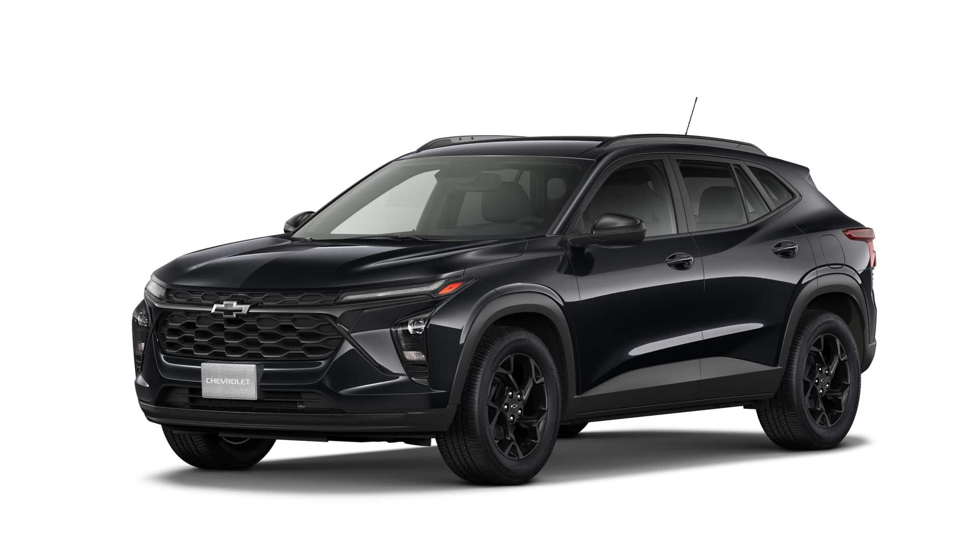 2026 Chevrolet Trax LT in Mosaic Black Metallic — front three-quarter view