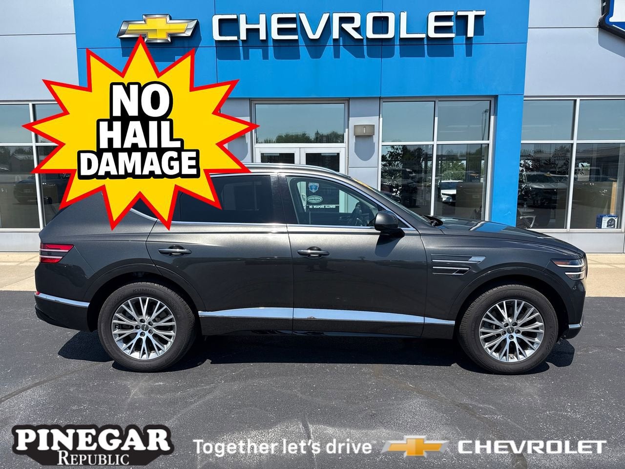 2024 Genesis GV80 2.5T AWD in Gray — front three-quarter view